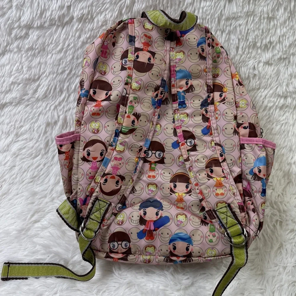 Vintage Harajuku Lovers Pink Backpack Y2K‎ Gwen Stefani Character Print Bag